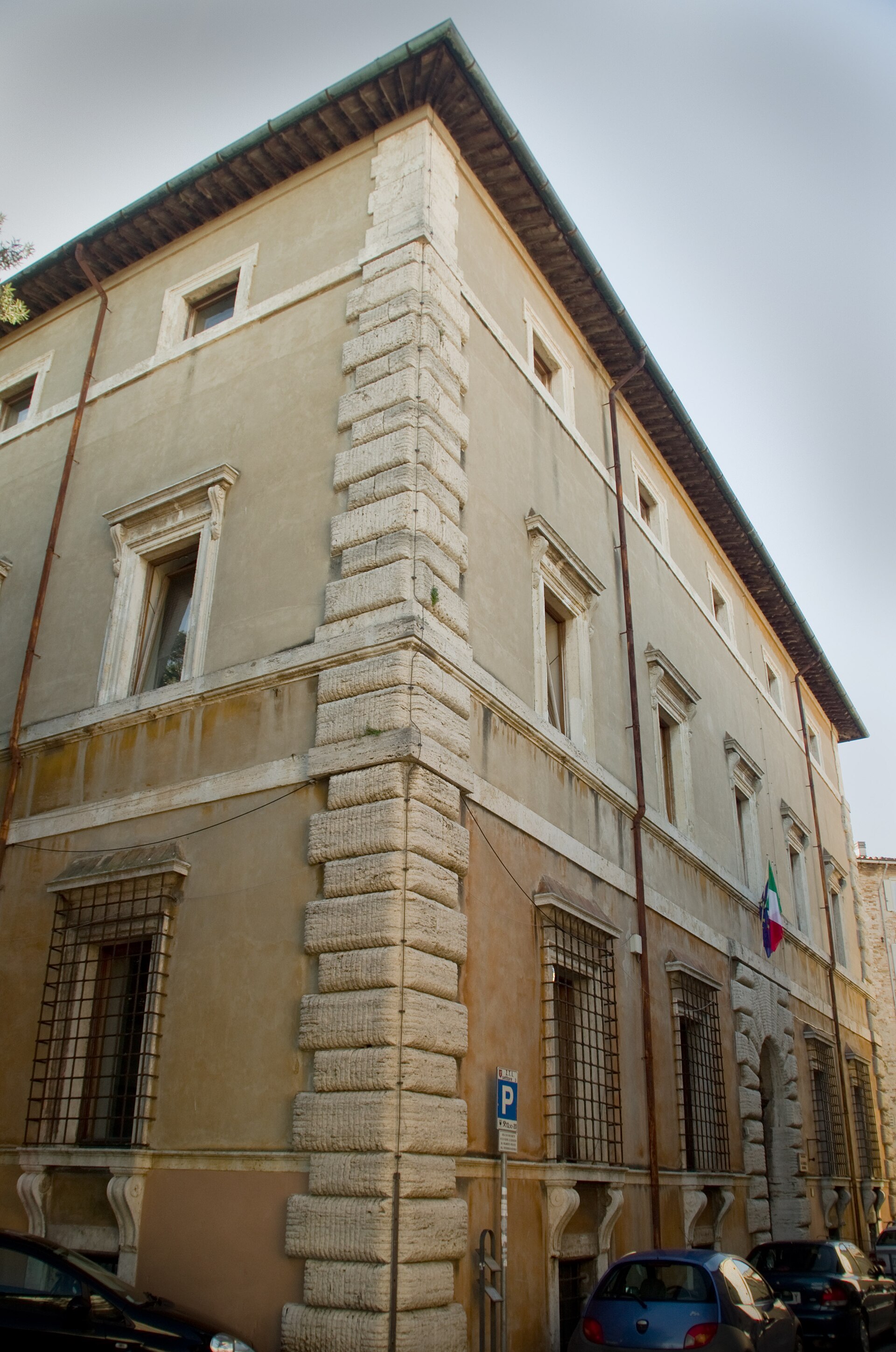 La facciata di Palazzo Conestabile della Staffa a Perugia, sede della Fondazione